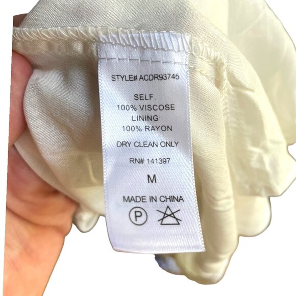 Anthropologie ASTR The Label Size M Blue White Faux Wrap Striped Maxi Dress - Picture 6 of 8